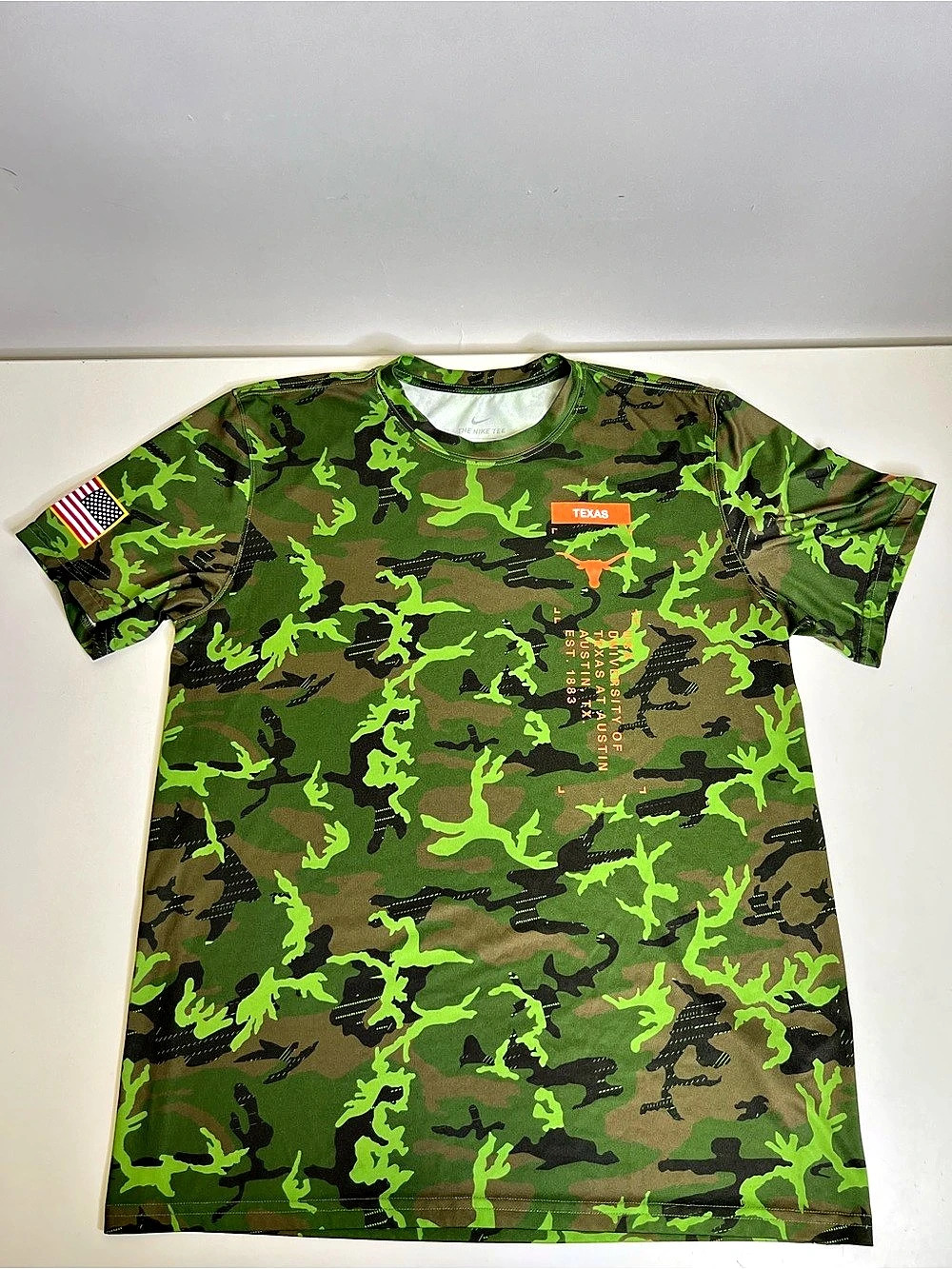 Nike Texas Longhorns Camo Dri-FIT T-Shirt Green & Brown Men’s Large